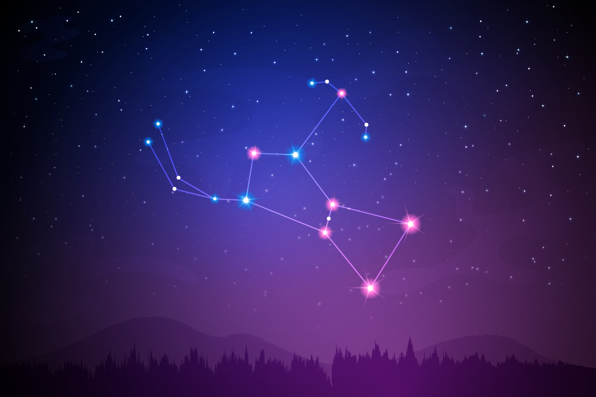 Illustration of the Orion constellation